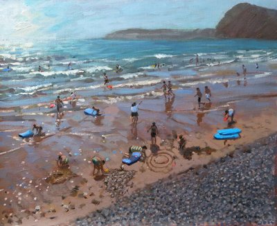 Cirkels in het Zand, Sidmouth, 2007 door Andrew Macara